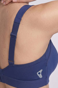 Zelocity High Impact Quick Dry Sports Bra - Medieval Blue — thumbnail 7